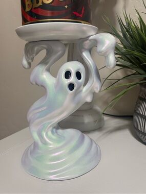 Iridescent Ghost Candle Holder Bath and Bodyworks Halloween